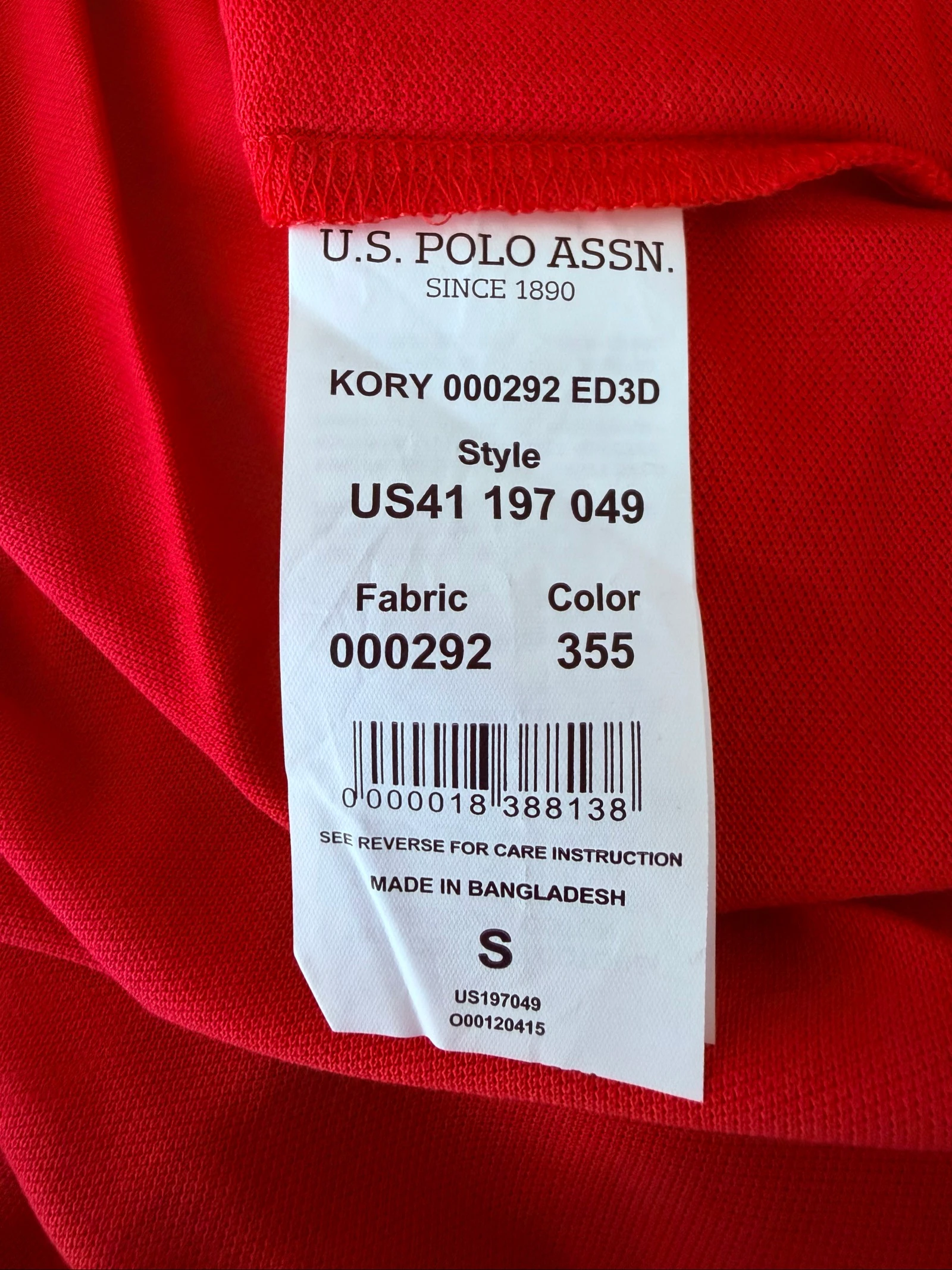 U.S Polo Assn. authentic red polo size S – photo 8